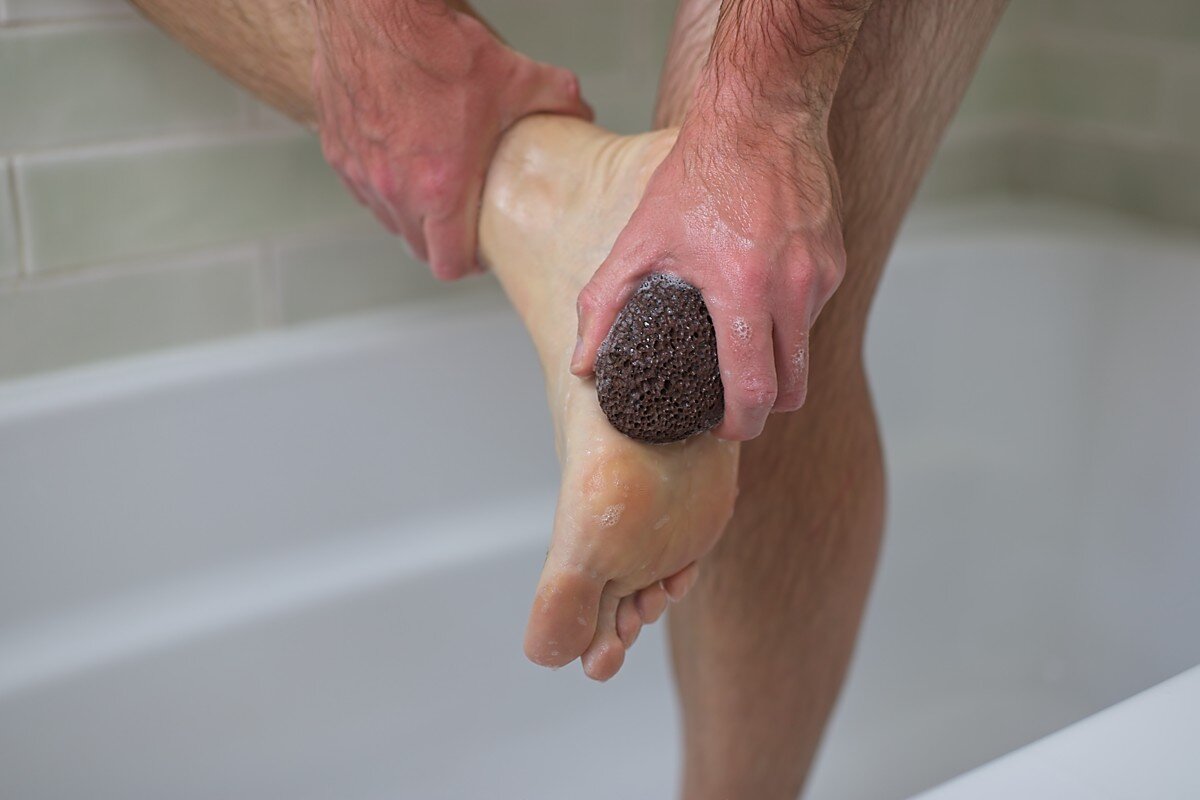 How to use a natural pumice stone